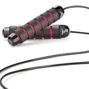 Skipping Rope with Ball Bearings Rapid Speed Adjustable Jump Rope Cable and 6” Memory Foam Handles Ideal for Aerobic Exercise Like Speed Training, Extreme Jumping, Endurance Training and Gym