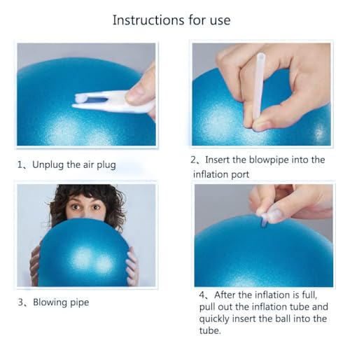 Small Pilates Ball 9 Inch Small Exercise Ball Mini Workout Yoga Balls for Gym Yoga, Core Training, Fitness, Workout, Stability, Improves Balance