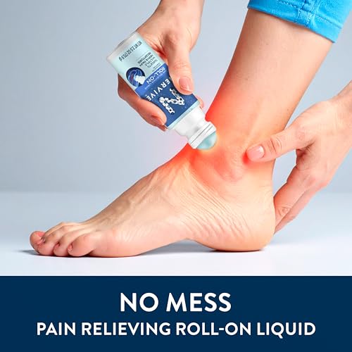 Nervive Pain Relieving Roll On Liquid, Max Strength No-Mess Topical Pain Reliever with Lidocaine and Menthol for Toes, Feet, Fingers, Hands, Legs & Arms, 2.5oz