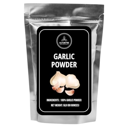 Naturevibe Botanicals Garlic Ground Powder, 5lbs | Raw, Gluten-Free & Non-GMO | Healthy Spice | Adds Flavor and Taste | [Packaging May Vary]