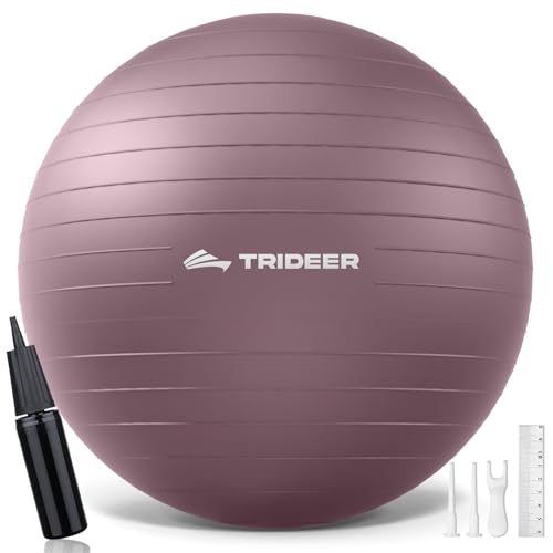 Trideer Yoga Ball – Anti-Burst Exercise Ball for Pregnancy, Office, Birthing, Stretching & Core Workout – Home Gym & Therapy