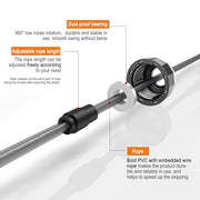 Skipping Rope with Ball Bearings Rapid Speed Adjustable Jump Rope Cable and 6” Memory Foam Handles Ideal for Aerobic Exercise Like Speed Training, Extreme Jumping, Endurance Training and Gym