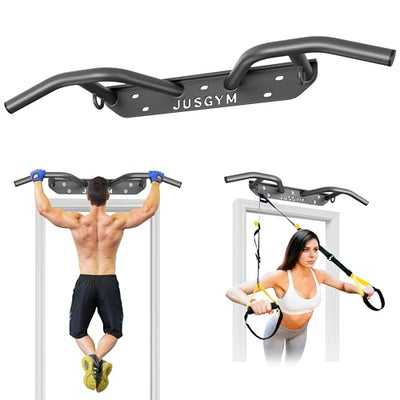 Wall Mounted Pull Up Bar - Heavy Duty Chin Up Bar, Pull-Up Bar Support Beam or Joist Mounted, Multifunctional Fitness Bar, 600LBs Capacity