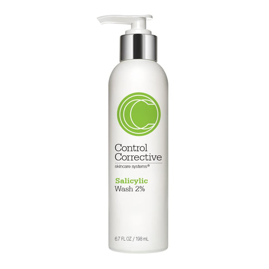CONTROL CORRECTIVE Salicylic Wash 2%, 6.7 Fl Oz - Excellent For Oily Or Acne-Prone Skin, Creamy/Gel Cleanser Helps Reduce And Control Breakouts Without Overstripping