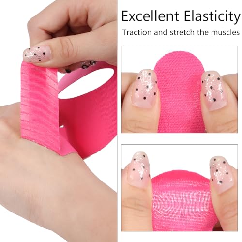 Precut Wrist Tape 12-Pack - Athletic Sports Tape for Baseball, Soccer & Bowling | Elastic Muscle Support Tape for Carpal Tunnel, Tendon Relief & Physical Therapy