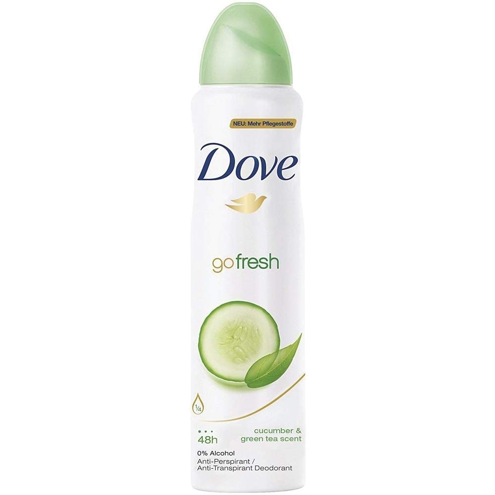 Dove Antiperspirant Spray, International Version, 150 ml (Pack of 10)