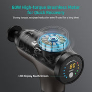 Mebak 3 Massage Gun, Massage Gun Deep Tissue for Athletes, Professional Muscle Percussion Massage Gun,Massager Gun for Shoulder Leg Back Body Pain Relief,Quiet Portable Sport Massager, Gifts for Him