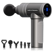 Massage Gun Deep Tissue,Birthday Gifts for Men Women,Gifts for Boyfriend Girlfriend - Neck Back Massager for Pain Relief Deep Tissue with 6 Heads & 5 Speeds,Prime Today 2025(Grey)