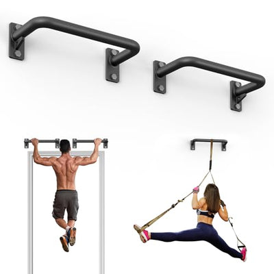 Pull Up Bar for Doorway, Heavy Duty Strength Training Pull-Up Bars for Home Gym, Wall Mounted/Joist Mounted/Ceiling Mounted Chin Up Bar with Reinforced Thick Metal Construction - Supports 500 lbs for Full-Body Workouts