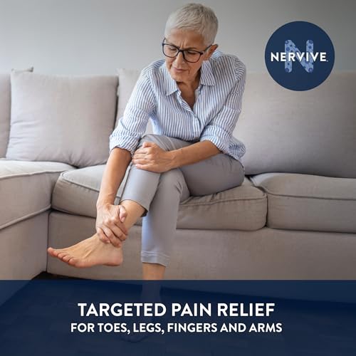 Nervive Nerve Care, Pain Relieving Large Spray, Max Strength No-Mess Topical Pain Reliever with Lidocaine and Menthol for Toes, Feet, Fingers, Hands, Legs & Arms, 4.5oz