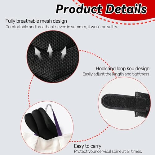 KKINYAS Neck Support for Snoring，Breathable Anti-Snoring Neck Brace，Adjustable Soft Foam Support – Perfect for Sleep, Home, Travel & Office (Men & Women)