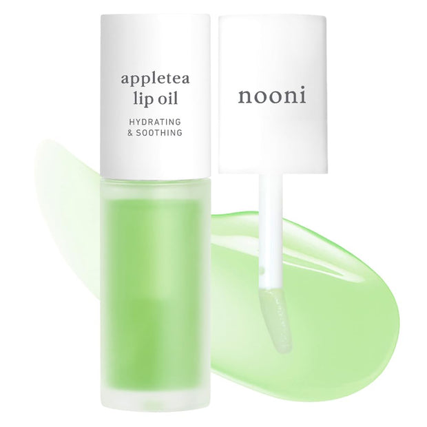 NOONI Korean Hydrating Lip Oil - Appleberry | Long-Lasting, Moisturizing, Plumping, Revitalizing for Dry Lips, Waterproof, No Peel Off, Hydrating, Nourishing Crystal Clear, 0.12 FL Oz
