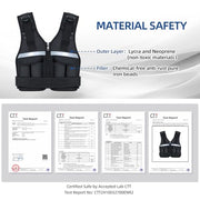 Sportneer Adjustable Weighted Vest Weights: 2-18 lbs/2-40 lbs Washable Weight Vest 16 In 1 Fast Adjust Rucking Vest for Women and Men Home Gym Workout Fitness Strength Training Vests