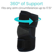 Vive Elbow Brace - Tennis Compression Sleeve - Wrap for Golfers, Bursitis, Left or Right Arm - Tendonitis Support Strap for Golf, Men and Women - Epicondylitis and Sports Recovery
