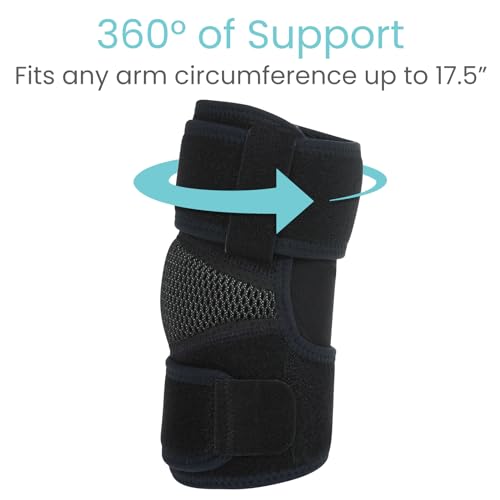 Vive Elbow Brace - Tennis Compression Sleeve - Wrap for Golfers, Bursitis, Left or Right Arm - Tendonitis Support Strap for Golf, Men and Women - Epicondylitis and Sports Recovery