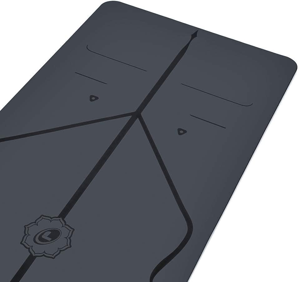 Liforme Original Yoga Mat – Free Yoga Bag Included - Patented Alignment System, Warrior-like Grip, Non-slip, Eco-friendly, sweat-resistant, long, wide, 4.2mm thick mat for comfort