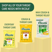 Ricola Max Honey Lemon Throat Care Large Bag | Cough Suppressant Drops | Dual Action Liquid Center | Soothing Long-Lasting Relief - 34 Count (Pack of 1)