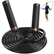 Jump Rope, Weighted Jump Rope for Home Gym, Adjustable 1lb Heavy Skipping Ropes for Fitness, Exercise Equipment for Men Women Kids, Portable Speed Jumping Rope, Full Body Workout at Home
