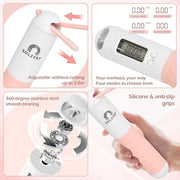 Jump Rope with Counter | Durable PVC Adjustable Skipping Rope | LED Digital Display Skipping Rope | Lightweight Smart Rope for Gym, Home, Indoor, Outdoor and CrossFit for Men and Women