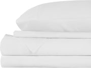 LBRO2M Cooling Bed Sheet 100% Viscose Derived from Bamboo Sheet Set King Size 4 Piece,16" Deep Pocket, 1800 TC Sheet Super Soft Silky Smooth,Breathable Comfortable (King White)