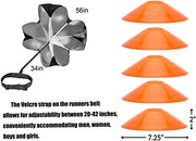 Speed Agility Training Kit-12 Rung 20Ft Agility Ladder, 5 Round Training Cones,Resistance Parachute, 4 metal Stakes & Carrying bag, football ladders for Faster Footwork and Better Movement Skills