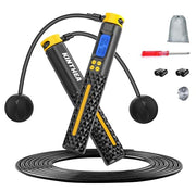 KINTHEA 2 in 1 Smart Jump Rope with Counter and LED Display, Cordless Jumping Rope with Counter for Women, Men, All Age, Adjustable Skipping Rope for Cardio Fitness in Limited Home Space & Outdoor