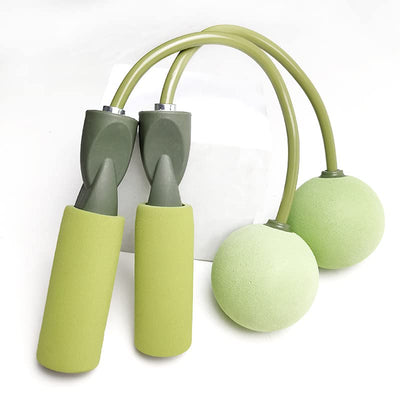 Kimaxhe Jump Rope ，Ropeless Skipping Rope ，Cordless Jump Rope，High Speed Rope Skipping for Narrow Space，Crossfit Exercise Training Indoor Outdoor，Sakura pink or Avocado green