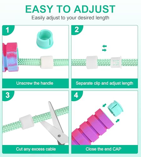 Jump Rope for Women Men, Fitness Jumprope for Women Workout, Adjustable Adult Exercise Skipping Rope