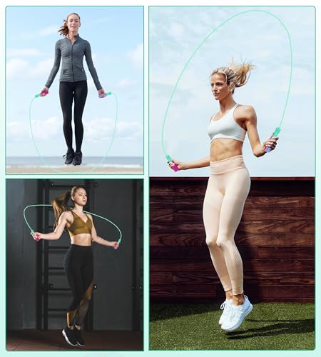 Jump Rope for Women Men, Fitness Jumprope for Women Workout, Adjustable Adult Exercise Skipping Rope