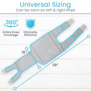 Vive Compression Knee Ice Wrap - Reusable Brace with Air Pump - Hot/Cold Therapy for Men, Women, Pain Relief, Swelling and Recovery Support - Adjustable and Inflatable Pack for Sports Injury Sprains