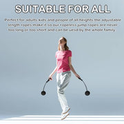Jump Rope Ropeless Skipping Rope for Fitness Training Exercise, Adjustable Weighted Cordless Jump Rope for Men Women Kids