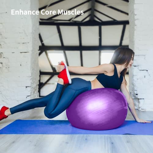 joyibay Cardio Drumming Equipment Set, Fitness Balance Ball with Pump & 3.2oz Cardio Drumming Sticks, Aerobic Exercise Ball for Workouts, Stability, Pilates, Yoga, Pregnancy Gymnastics