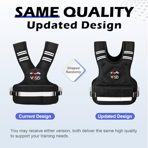 VBSD Adjustable Weighted Vest for Women Men 4-10lb/11-20lb/20-32lb Vest with 6 Ironsand Weights Body Weight Vest with Reflective Strip for Running Walking Strength Training Workouts