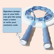 Redify Upgraded Beaded Jump Rope for Kids,Tangle-Free Segmented Kids Jump Rope with Soft Anti-slip Handles,Adjustable Jumping Rope for Children Women and Men Fitness 9.2 Feet, Pink Blue