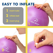 ProBody Pilates Small Exercise Ball - 9 Inch Workout Ball for Stability, Barre, Yoga, Core & Physical Therapy