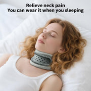 Neck Brace,Support Cervical Collar,Relieve Cervical Pain&Pressure,Soft Skin-Friendly Fabric,Memory Foam Wrapped in Silicone Breathable Hard Frame,One Size for Men&Women (Grey)