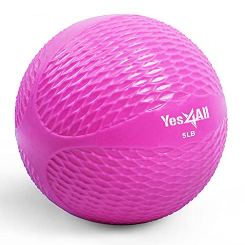 Yes4All Weighted Toning Balls for Exercise, Soft Medicine Balls for Exercise, Pilates, Yoga, Balance, Flexibility, 2-10lbs