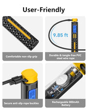 KINTHEA 2 in 1 Smart Jump Rope with Counter and LED Display, Cordless Jumping Rope with Counter for Women, Men, All Age, Adjustable Skipping Rope for Cardio Fitness in Limited Home Space & Outdoor