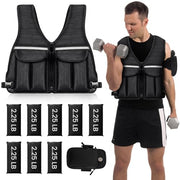 Prodigen Adjustable Weighted Vest, 0-10 lb/0-12 lb/0-18 lb Weight Vest for Women and Man with 8 Removable Sandbag and Pocket | Weighted Vest for Walking, Running, Weight Loss, Strength Training