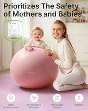 YOTTOY Anti-Burst Exercise Ball for Working Out, Yoga & Pregnancy, Extra Thick Workout Ball for Physical Therapy & Fitness