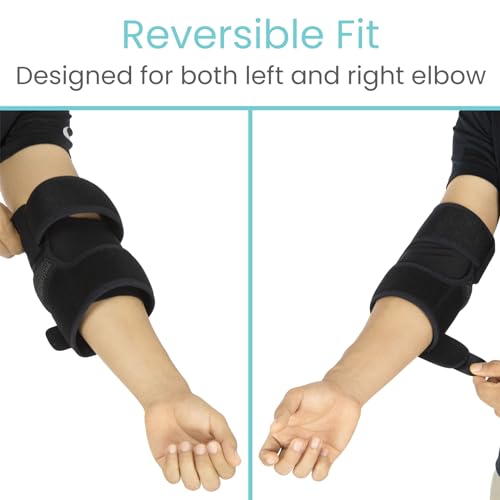 Vive Elbow Brace - Tennis Compression Sleeve - Wrap for Golfers, Bursitis, Left or Right Arm - Tendonitis Support Strap for Golf, Men and Women - Epicondylitis and Sports Recovery