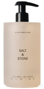 Salt & Stone Antioxidant-Rich Body Wash - Santal & Vetiver | Cleanse, Nourish & Soften Skin with Niacinamide & Hyaluronic Acid | Free From Parabens, Sulfates & Phthalates (15.2 fl oz)