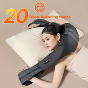 Neck Shoulder Massager with Heat - Cordless Back and Neck Massage Pain Relief Deep 5D Tissue Shiatsu Kneading Massager for Shoulder Back Leg Gifts for Mom Dad Men Women Her Him