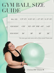 Yoga Ball for Exercise, Pilates Set, 4 Sizes Fitness Ball for Workout, Birthing, Pregnancy, Physical Therapy- Pump Included