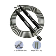 speed jump rope incl. 2 PVC Steel Cables 2.0mm/3.0mm| Ideal for Crossfit, Fitness, Boxing and Easy Double Under | Metal Jump Rope with Weights for Fitness Women and Men Premium Bearing Balls | Carry Pouch&Spare Screws