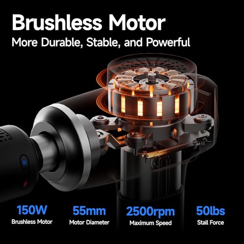 Percussion Massage Gun Deep Tissue with Heat and Cold, Portable Handheld Muscle Massager, Percussion Back Body Masajeador 12mm Amptitude for Athletes, Runner, Gifts for Men Women