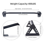Wall Mounted Heavy Duty Pull Up Bar Doorway With Assist Band, Strength Training Pullups Bar for Doorframe, Thick Metal Sturdy Wall Hanging Bar, Wood Beam or Joist Mount Chin Up Bars 500 lbs