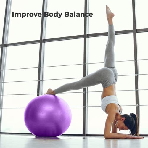 joyibay Cardio Drumming Equipment Set, Fitness Balance Ball with Pump & 3.2oz Cardio Drumming Sticks, Aerobic Exercise Ball for Workouts, Stability, Pilates, Yoga, Pregnancy Gymnastics