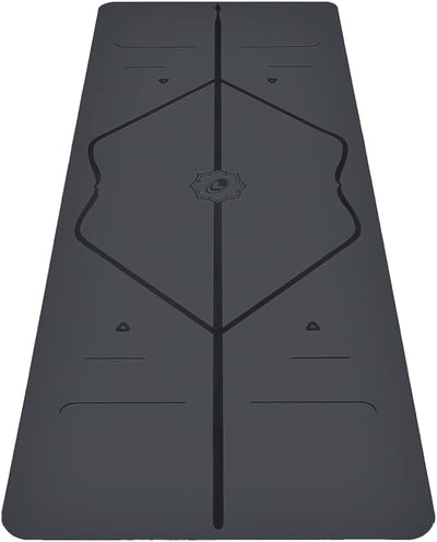 Liforme Original Yoga Mat – Free Yoga Bag Included - Patented Alignment System, Warrior-like Grip, Non-slip, Eco-friendly, sweat-resistant, long, wide, 4.2mm thick mat for comfort