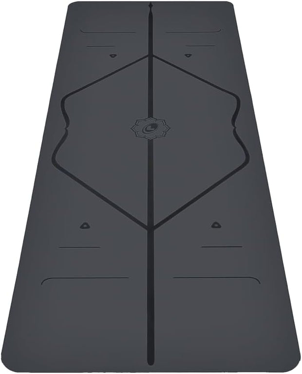 Liforme Original Yoga Mat – Free Yoga Bag Included - Patented Alignment System, Warrior-like Grip, Non-slip, Eco-friendly, sweat-resistant, long, wide, 4.2mm thick mat for comfort